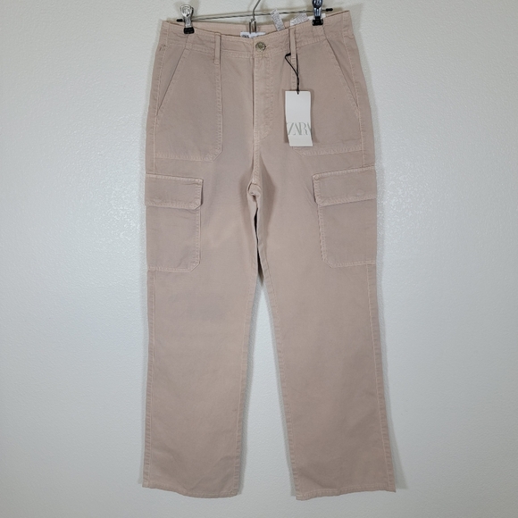 Zara Women's Tan Cargo Pants - Picture 3 of 6